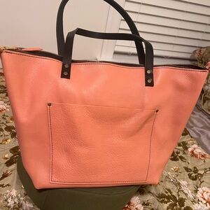 🦄 Portland leather goods quartz pebbled leather tote pink NEW